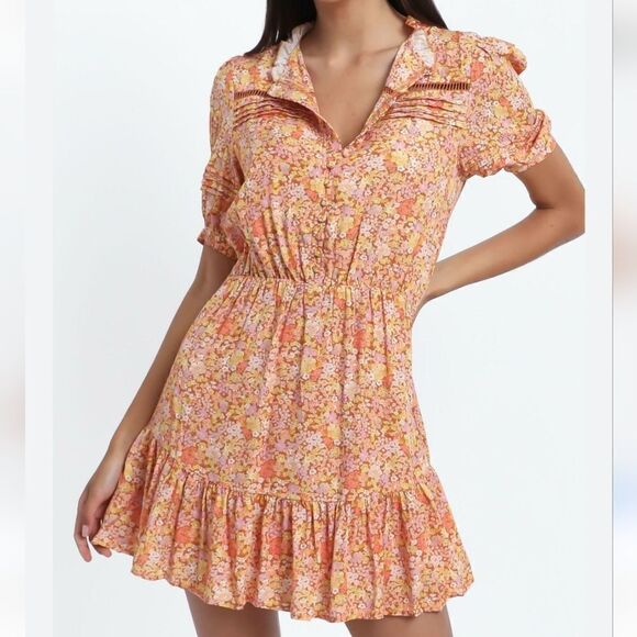 Showpo. Mahalia Mini Dress in Blushing Floral Size 6 - Picture 1 of 12